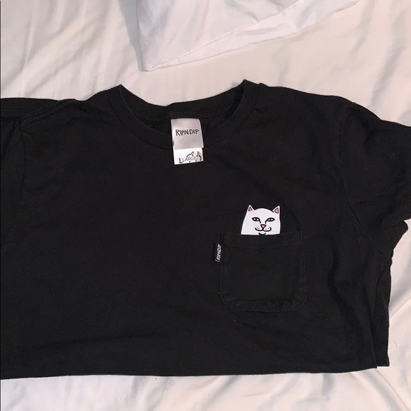 Ripndip Tops - RIPNDIP Lord Nermal Black Pocket T-Shirt Large